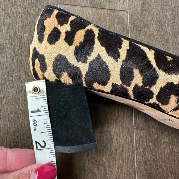 Kate Spade Leopard Print Cow Fur Fall‎ Holidays Classic Block Heel 7M - Picture 9 of 9